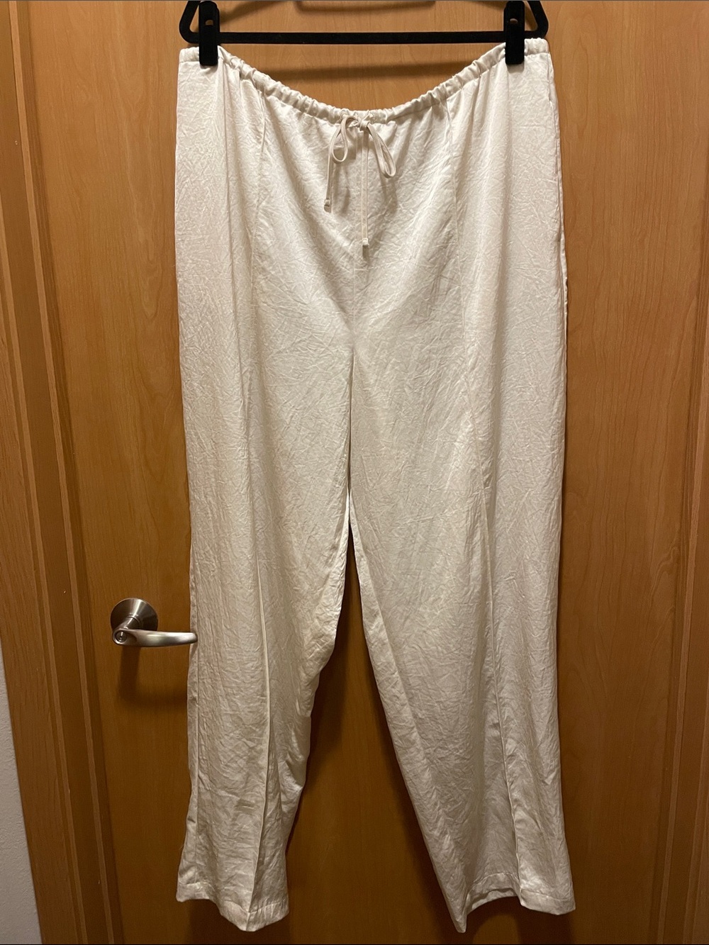 Madewell Cream Wide-Leg Drawstring Trousers XXL TALL